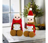 Positive Doll - Emotional Supports Novelty Gifts,Funny Crochet Doll Weird Stuff with Positive Card,Stuffing Decoration Inspirational Positive Ornaments for Adult Friends Boyfriends Husband (2pcs)