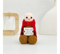 Positive Doll - Emotional Supports Novelty Gifts,Funny Crochet Doll Weird Stuff with Positive Card,Stuffing Decoration Inspirational Positive Ornaments for Adult Friends Boyfriends Husband (Style2)