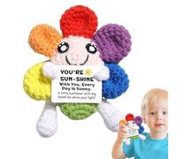 Positive Doll | Emotional Uplifting Sunflower Doll | Flower Desk Decor, Funny Toy for Valentine's Day Wedding Birthday Graduation Friendship