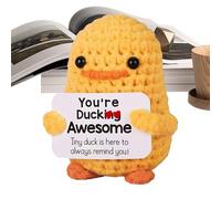 Positive Duck Crochet | Desk Decor Positive Doll,Handmade Encouragement Doll for Collectors Adults Teens Children Mothers Colleagues Employees Home Bedside Dressing Table