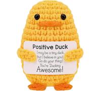 Positive Duck Gifts,Exam Good Luck Gifts,Mini Knitted Duck Doll,Emotional Support Gift Potato,Cute Crochet Gifts for Women,Funny Toys Encouraging Gift for Girlfriend/Friend/Classmate/Kids/Teens/Adults
