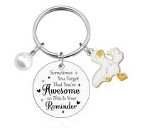 Positive Duck Gifts Motivational Duck Keyring Emotional Support Gift Positive Gifts Ducks Lovers Gift for Women Girls Teens Friendship Keyrings Encouraging Christmas Birthday Present for Friend