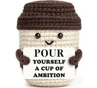 Positive Emotional Coffee Mug Home Desk Office Decor Decoration for Women Men Coffee Lover Coworker Friends Inspirational Cheer Up Birthday Easter Basket for Her Him Pour Yourself A Cup of Ambition