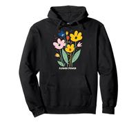 Positive Floral Daisy Flower, Inspirational, Flower Power Pullover Hoodie
