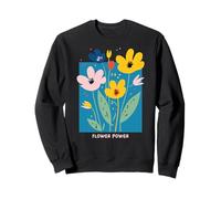 Positive Floral Daisy Flower, Inspirational, Flower Power Sweatshirt