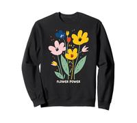 Positive Floral Daisy Flower, Inspirational, Flower Power Sweatshirt