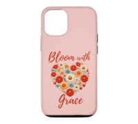 Positive Floral Heart Inspiring Uplifting Faith-based Grace Case for iPhone 12/12 Pro