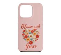 Positive Floral Heart Inspiring Uplifting Faith-based Grace Case for iPhone 13 Pro