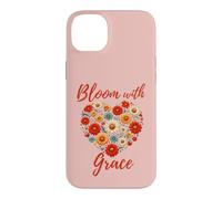 Positive Floral Heart Inspiring Uplifting Faith-based Grace Case for iPhone 14 Plus