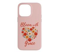 Positive Floral Heart Inspiring Uplifting Faith-based Grace Case for iPhone 14 Pro Max