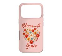Positive Floral Heart Inspiring Uplifting Faith-based Grace Case for iPhone 17 Pro