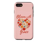 Positive Floral Heart Inspiring Uplifting Faith-based Grace Case for iPhone SE (2020) / 7/8