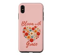 Positive Floral Heart Inspiring Uplifting Faith-based Grace Case for iPhone XS Max