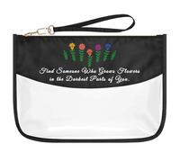 Positive Friendship Gift Flower Cosmetic Bag Country Music Lover Singer Fans Gift Clear Makeup Bag Christmas Birthday Gifts for Girls Sister Friends Daughter Inspirational Gift Zipper Toiletry Pouch