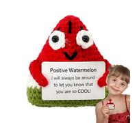 Positive Fruit Toys - Crochet Fruit For , Positive Watermelon Hook Figurines Handmade Funny Woolen Fruit For Emotional Help | Maps In