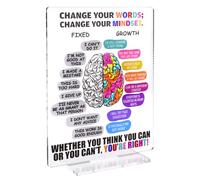 Positive Gifts, Encouragement Growth Mindset Desk Decor Acrylic, Table Sign With Stand Sign Office Sign Souvenir Gift