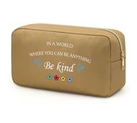 Positive Gifts for Women Be Kind Floral Makeup Bag Friendship Present for Best Friends Motivational Quote Cosmetic Bag Encouragement Present for Friends Kindness Gifts for Family Sisters Besties