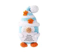 Positive Gnome - Cute Crochet Doll with Positive Card, Cute Funny Knitted for Room Desk Men Women Birthday House Warming Friends Family Workers Colleagues Family