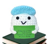 Positive Golf - Wool 6cm | Golf Ball Knitting Doll | Crochet Toy | handmade knitted ball style crochet figurine cute decorative plush doll novelty desk ornament gift collectible and daily decorative u