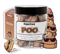 Positive Jar - 60 Funny Emotional Support Affirmation Jar, Back to School Gifts for Students, Teachers, White Elephant Gifts, Funny Gift, Self Care Gift for Coworkers, Friends (Positive Poo)