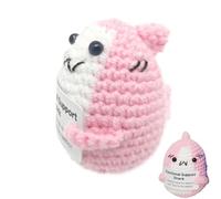 Positive Knitting Shark - Lovely Handmade Emotion Encourage Animal | Inspiring Affirmation Card Shark Doll Toys, Inspirational Gift, Stress Relief Plush, Toy, Posit