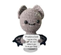 Positive Life Potato - Funny Positive Knitting Doll | Positive Card Crochet Animals | Crochet Positive Bat Knitted Wool Doll Plush Doll for Bam