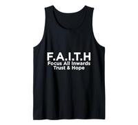 Positive Message Faith Focus All Inwards Trust & Hope Tank Top