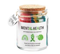 Positive Message Jar - 120ml Portable Motivational Glass Container, Inspirational Affirmation Cards, Uplifting Quote Note Jar | Encouragement Supplies Adult Gift Friends F
