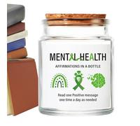 Positive Messages In A Bottle - 3.31x2.72 Inches Daily Encouragement Jar | Uplifting Affirmation Messages For Frieirlfriend Sister Wife Otional Support Gift | Motivational Care Present | Inspi