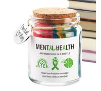 Positive Messages in a Bottle - Jar of Inspiration, Daily Uplifting Affirmations | Motivational Notes with Encouragement Cards for Stress Relief and the