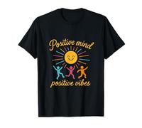 Positive Mind Positive Vibes Mental Health Design T-Shirt