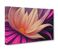 Positive Modern Flower Art Canvas Print | Gallery Wrapped 30mm Frame Wall Art | 30x20 inches | Ready to Hang | Modern Floral Picture | Living Room Bedroom Lounge Office