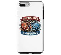 Positive Negative Atom Science Pun Cartoon Chemistry Humor Case for iPhone 7 Plus/8 Plus