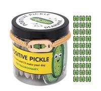 Positive Pickle Jar with 120 Positive Affirmation Cards and NFC Wristband, Emotional Support Pickle Jar Gift for Family and Friends