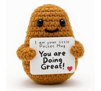 Positive Pocket Hug | Quirky Gift for Her Him, Women Men | Emotional Support | Keep Sake & Desk Buddy | Unique Gifts | Handmade crochet | Secret Santa & Thinking of you | Small Gift for Best Friends
