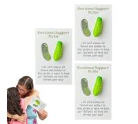 Positive Pocket Hugs Token, 3X Pickle Positive Hug Token Card, Pickle Pocket Token, Little Inspirational Positive Pocket Hug Card for Holiday