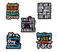 Positive Quotes Brooch Badge Protect Animal Theme Brooch Creative Brooch Colorful Letter Phrase Metal Badge Drip Oil Hard Enamel Pin Fashion Clothing Backpack Accessory for Animal Lover Protector