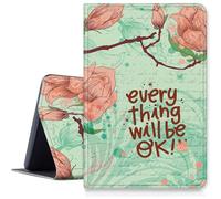 Positive Quotes Flowers Case for iPad Air 11 inch 2024 M2, Shockproof PU Leather Folding Adjustable Stand Case with Auto Sleep/Wake for 11" iPad Air Case 2024 Air M2