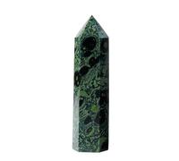 Positive s Crystal - 9-9.5cm Energy Balancing Decoration, Single-Pointed Pillar, Green Mineral Display Piece | Natural Stone for Living Room Bedroom Study Home Meditation Shelf Fireplace