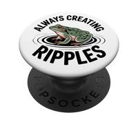 Positive Self Affirmation Frog Toad Always Creating Ripples PopSockets Adhesive PopGrip