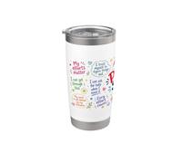 Positive Self Talk Positivity Growth Mindset Affirmations Stainless Steel Insulated Tumbler