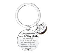 Positive Sloth Keyring Inspirational Sloth Gifts for Sloths Lover Gifts Emotional Support Gift for Friend Sister Daughter Birthday Present Cute Sloths Decoration Motivational Encouragement Present