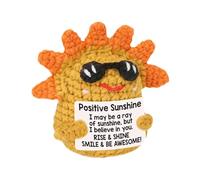 Positive Sun Positive Sun Knitted Crochet | Motivational Sun Toy | Handmade Crochet Knitted Doll, Adorable Emotional Toy p