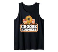 Positive Sunflower Hippie Peace Butterfly Choose Kindness Tank Top
