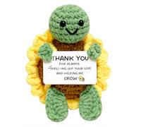 Positive Sunflower Turtle Mini Handmade Crochet Emotional Animal Gifts