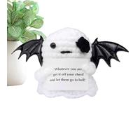 Positive Support Crochet | Halloween Inspiring Ghost Knitting Doll | Funny Motivational Things Crocheted Emotion Toys Desk Decorations for Mothers School Dorm Christmas Birthday Offices