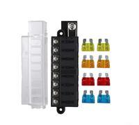 Positive Terminal Block 8 Gang Fuse Box for ATO ATC Fuses, Compact Solution for Electrical Circuit Organization