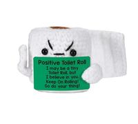 Positive Toilet Roll, Handmade Knitted Emotional Positive Crochet Animals Support Funny Crochet Stuffed Animals Gifts for Women Get Well After Surgery Birthday Gifts for Father Friend Bestie Coworker