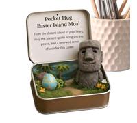 Positive Toy with Card - Small Padded Pal, Single Joyful Bud for Spring Baskets, Fabric Friend with Support Note, Giftware, Miniature Model for Shelves, Cubicles and Counters for Companionship