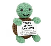 Positive Turtle Emotional Support Crochet Turtle Gifts for Women, Emotional Support Gift, PosiTive Gifts Durable Positive Crochet Animals Positivity Gift Suitable for Family Friends and Colleagues